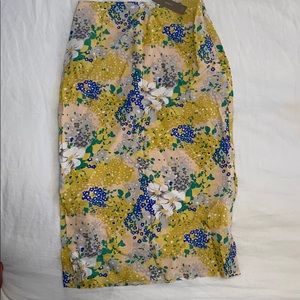 Brand new, never worn. Silk J Crew floral skirt.